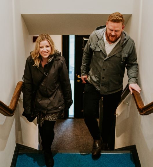 mike-katy-walk-upstairs-to-studio.jpg
